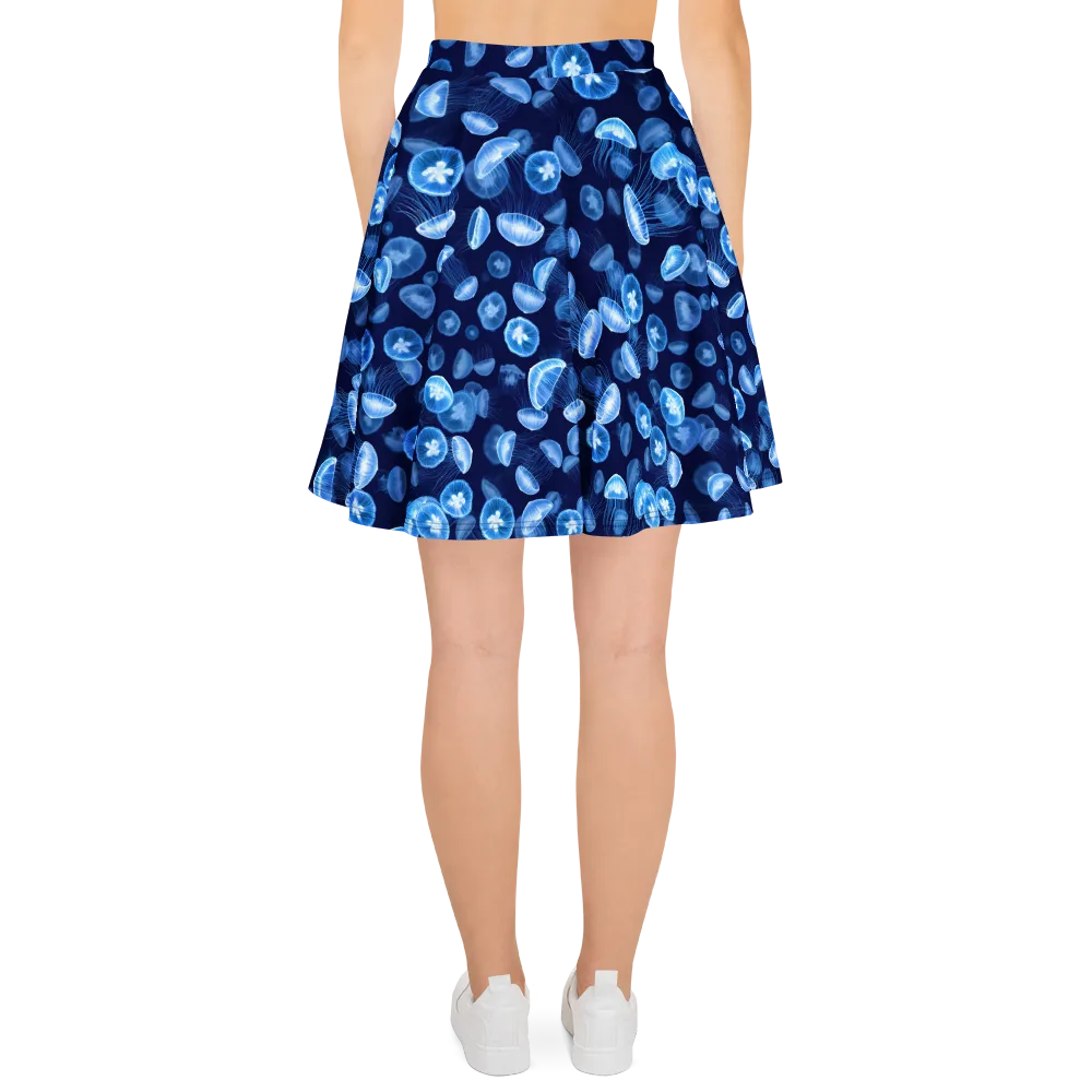 Moonlit Medusae on Skater Skirt — Back