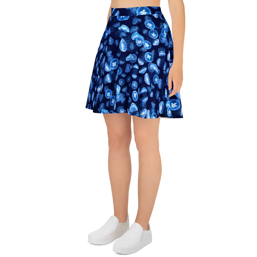 Moonlit Medusae on Skater Skirt — Left