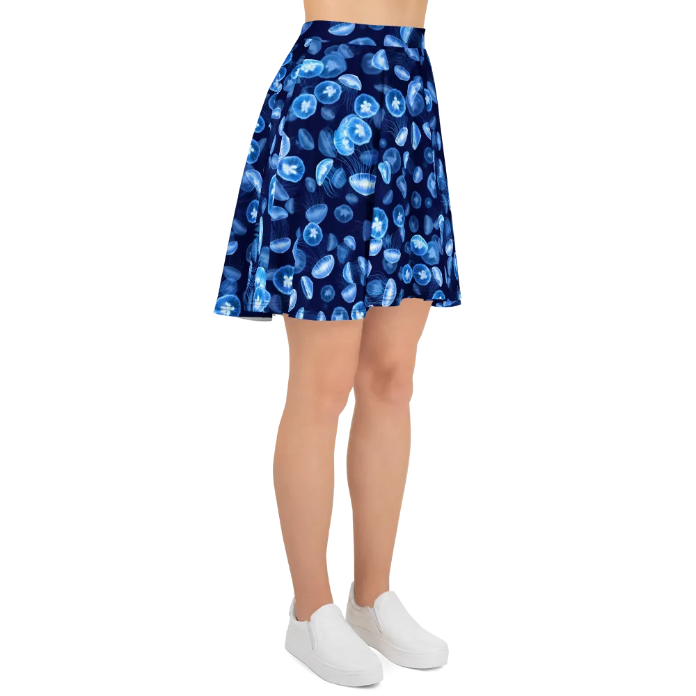 Moonlit Medusae on Skater Skirt — Right