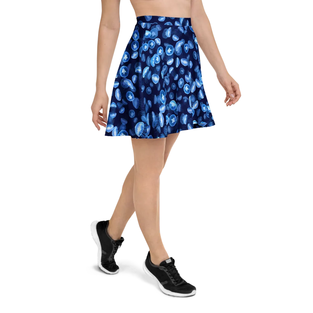 Moonlit Medusae on Skater Skirt — Right