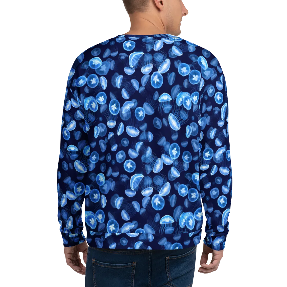 Moonlit Medusae on Sweatshirt — Back