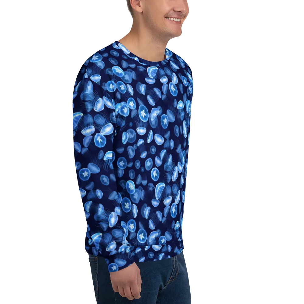 Moonlit Medusae on Sweatshirt — Right Front