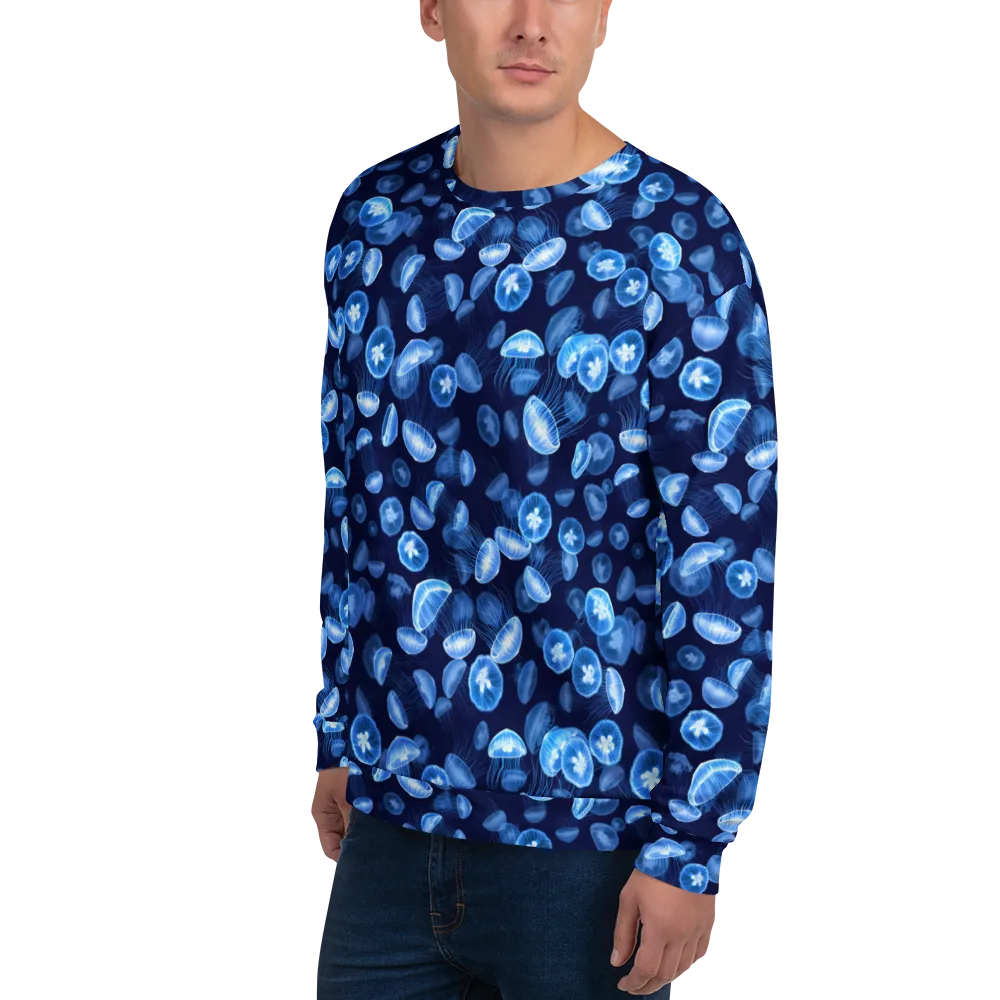 Moonlit Medusae on Sweatshirt — Left Front