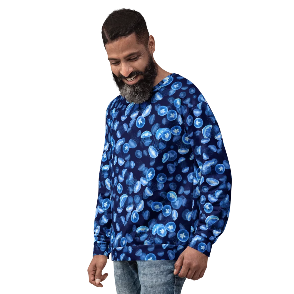 Moonlit Medusae on Sweatshirt — Left Front