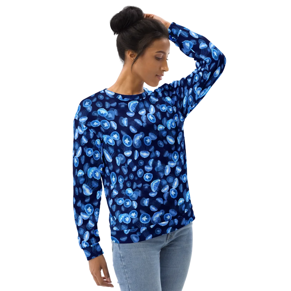 Moonlit Medusae on Sweatshirt — Right Front