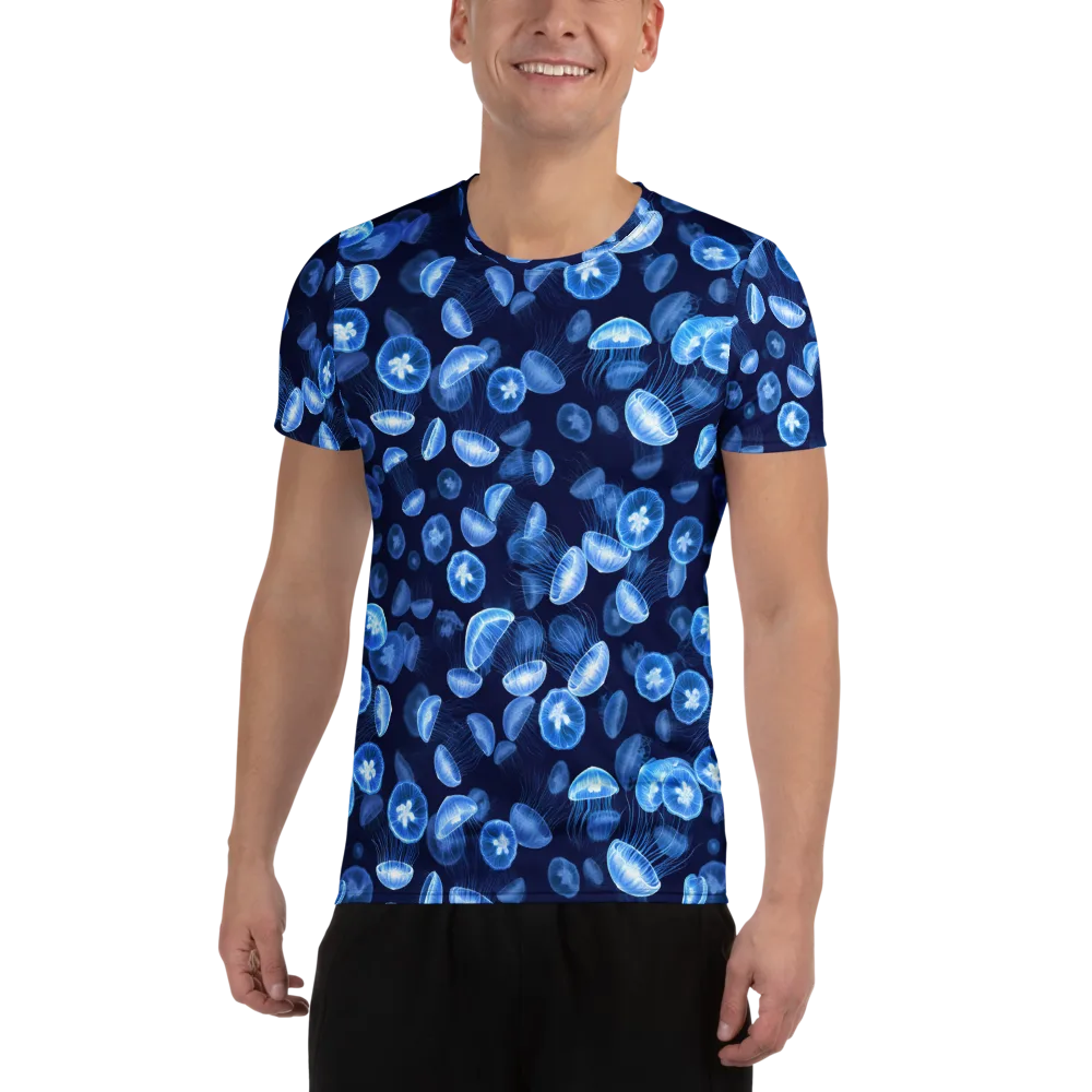 Moonlit Medusae on Men's Athletic T-Shirt — Front