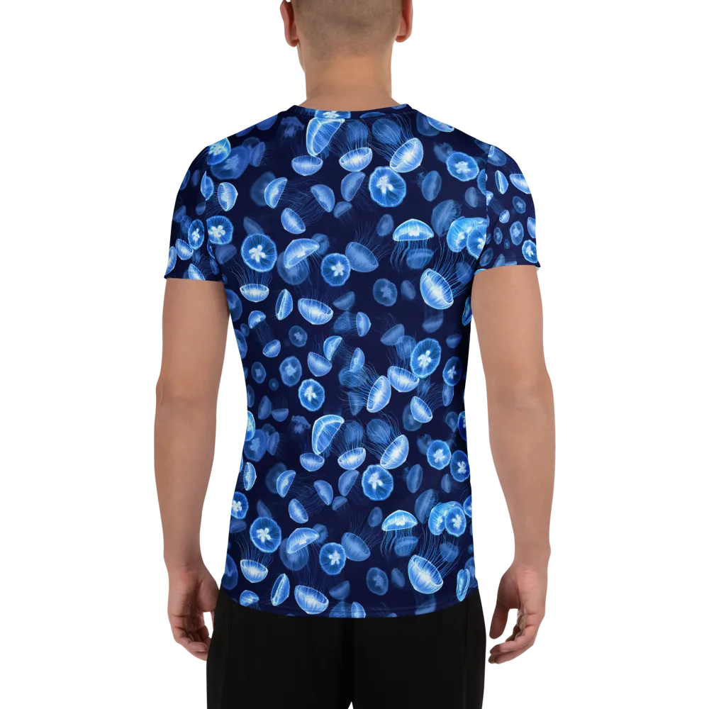 Moonlit Medusae on Men's Athletic T-Shirt — Back