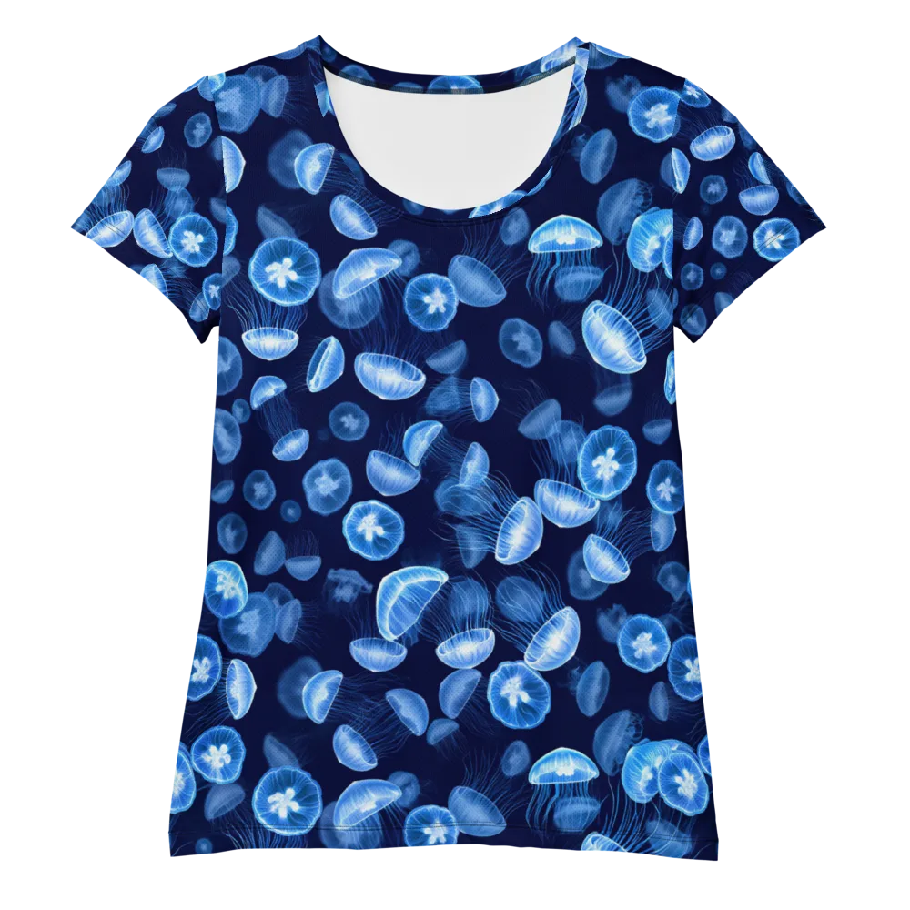 Moonlit Medusae on Women's Athletic T-Shirt — Front