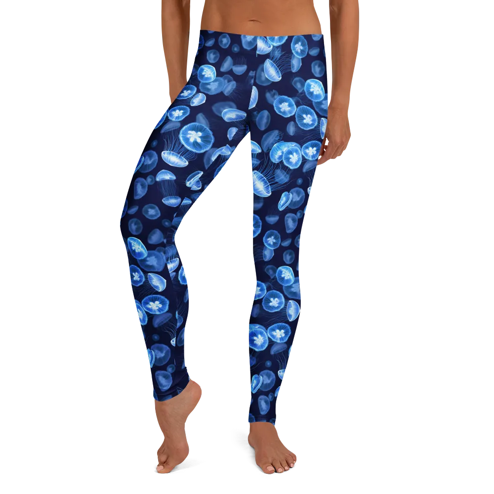 Moonlit Medusae on Leggings — Front