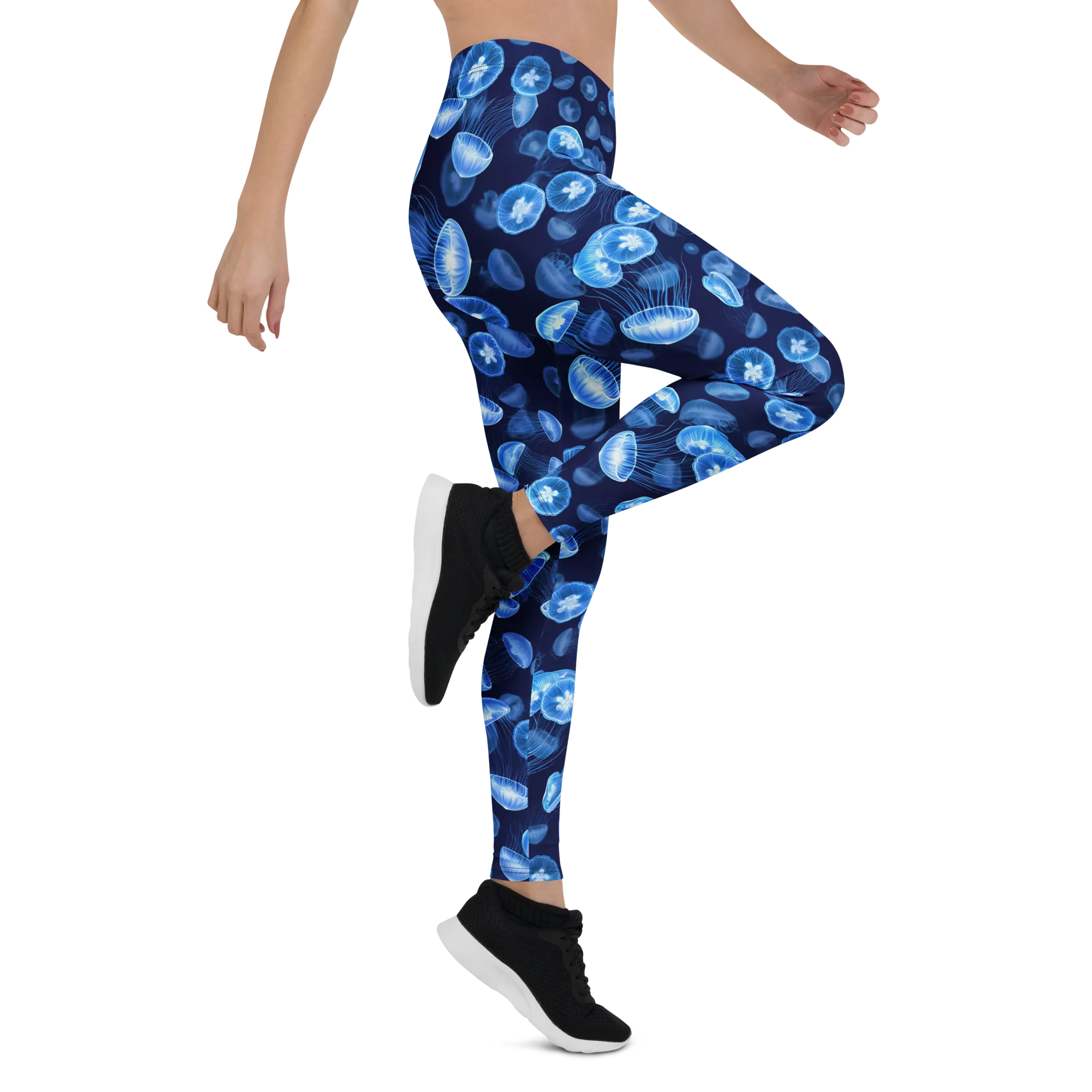 Moonlit Medusae on Leggings — Right