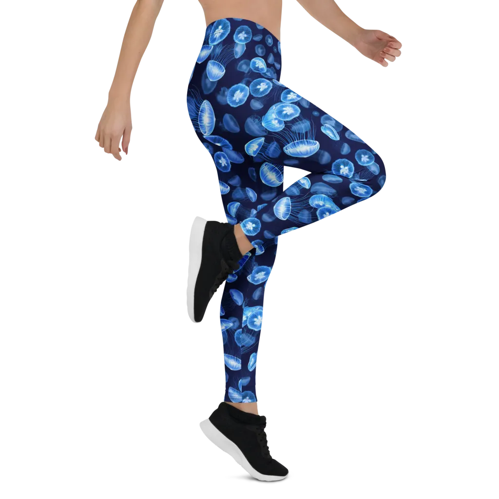 Moonlit Medusae on Leggings — Right