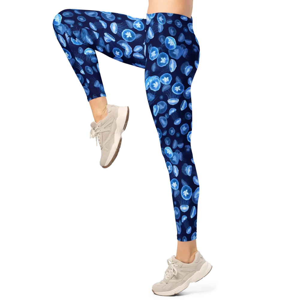 Moonlit Medusae on Leggings — Left