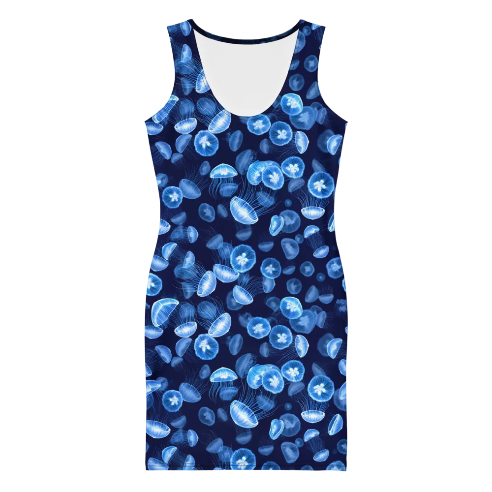 Moonlit Medusae on Bodycon Dress — Front