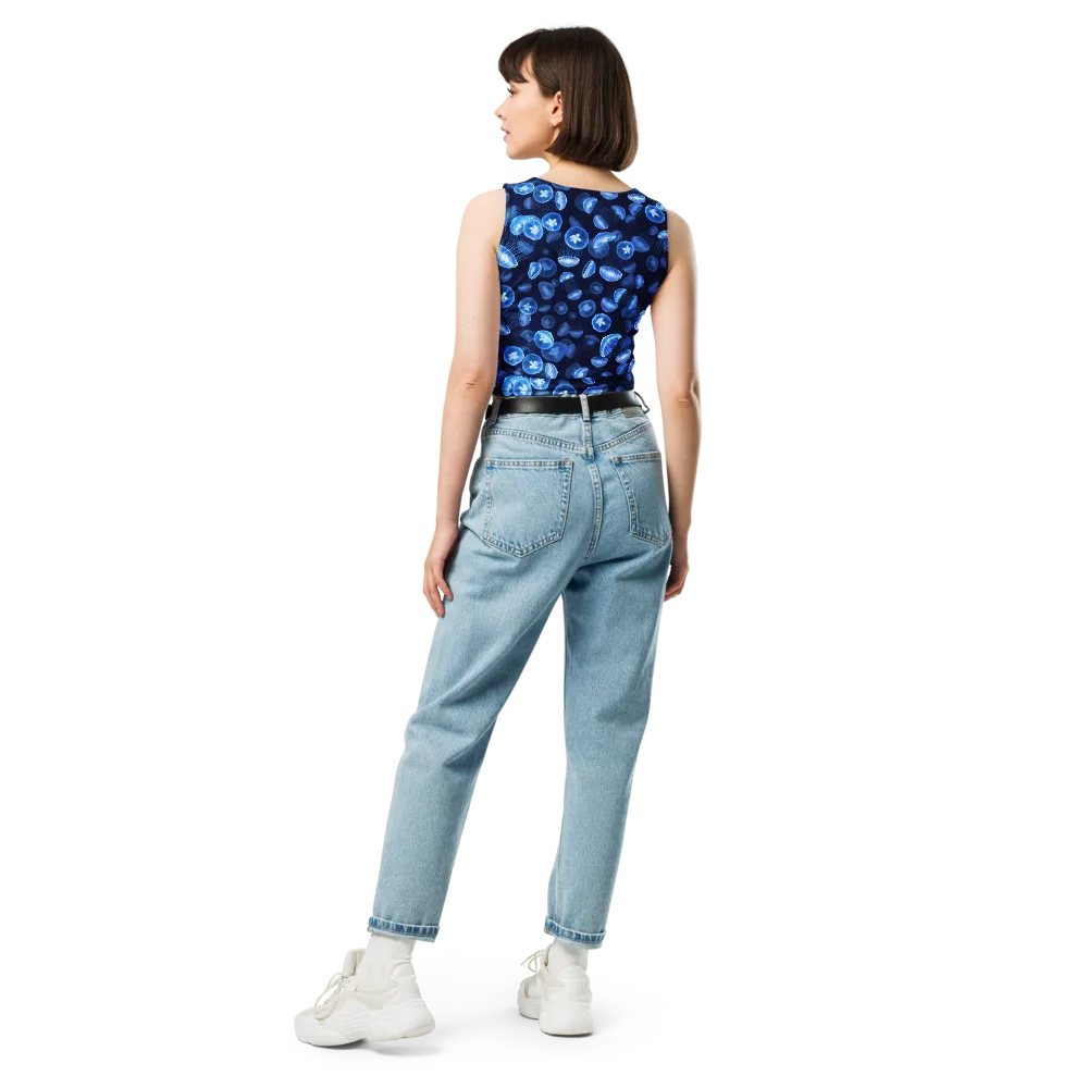 Moonlit Medusae on Crop Top — Back