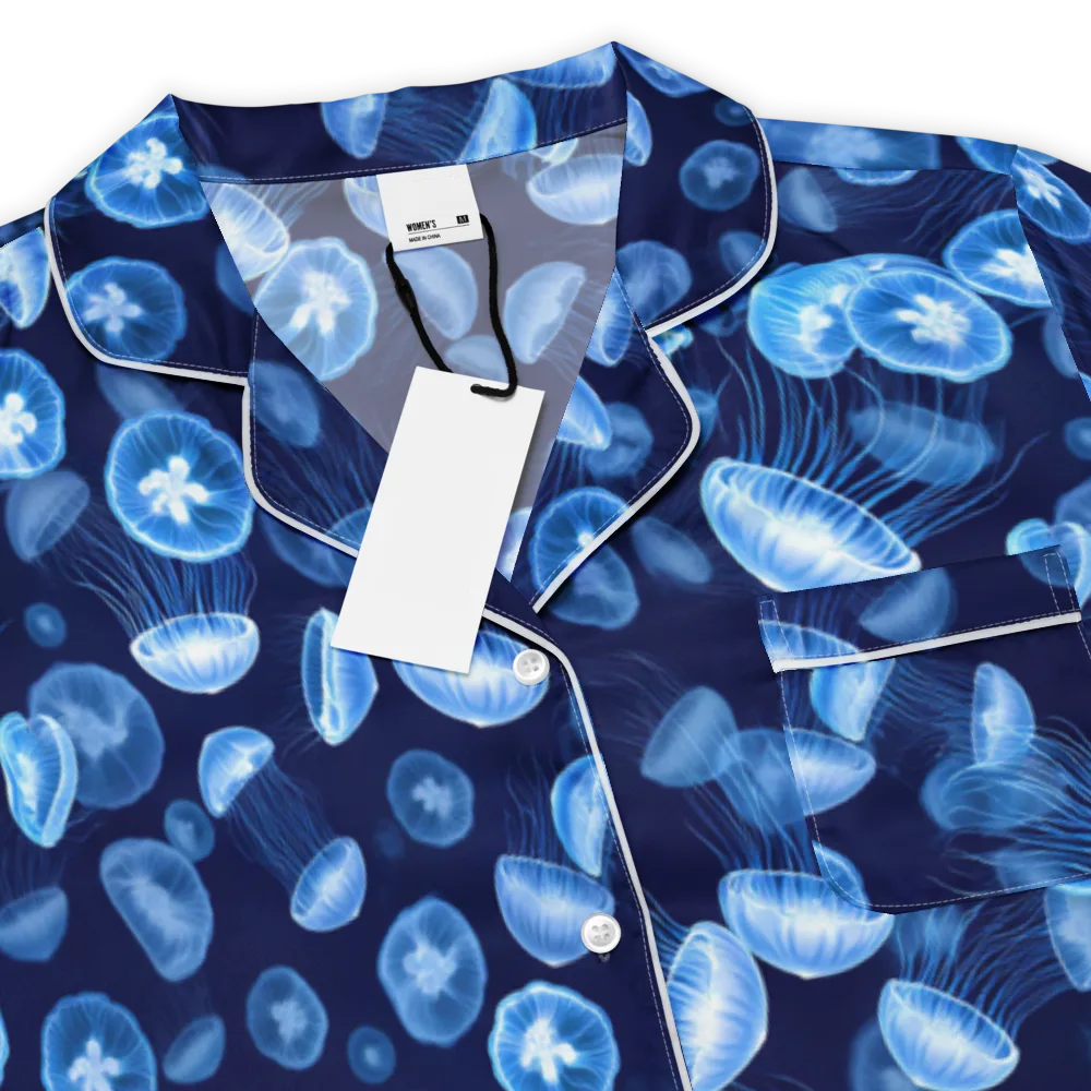 Moonlit Medusae on Women's Short Sleeve Pajama Top — Product details