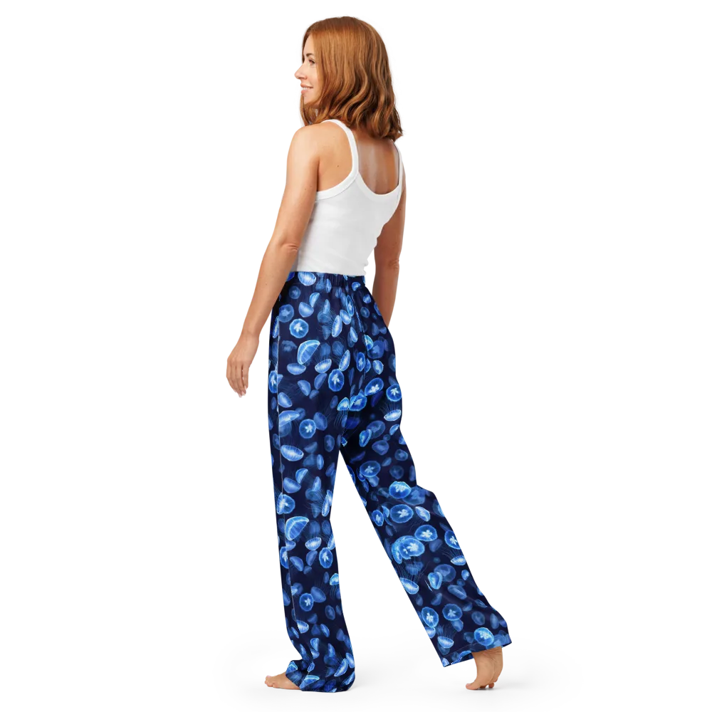 Moonlit Medusae on Women's Pajama Pants — Back