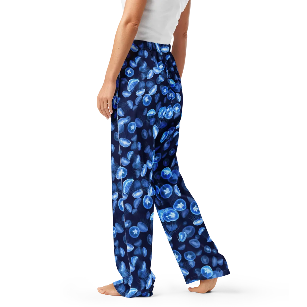 Moonlit Medusae on Women's Pajama Pants — Left