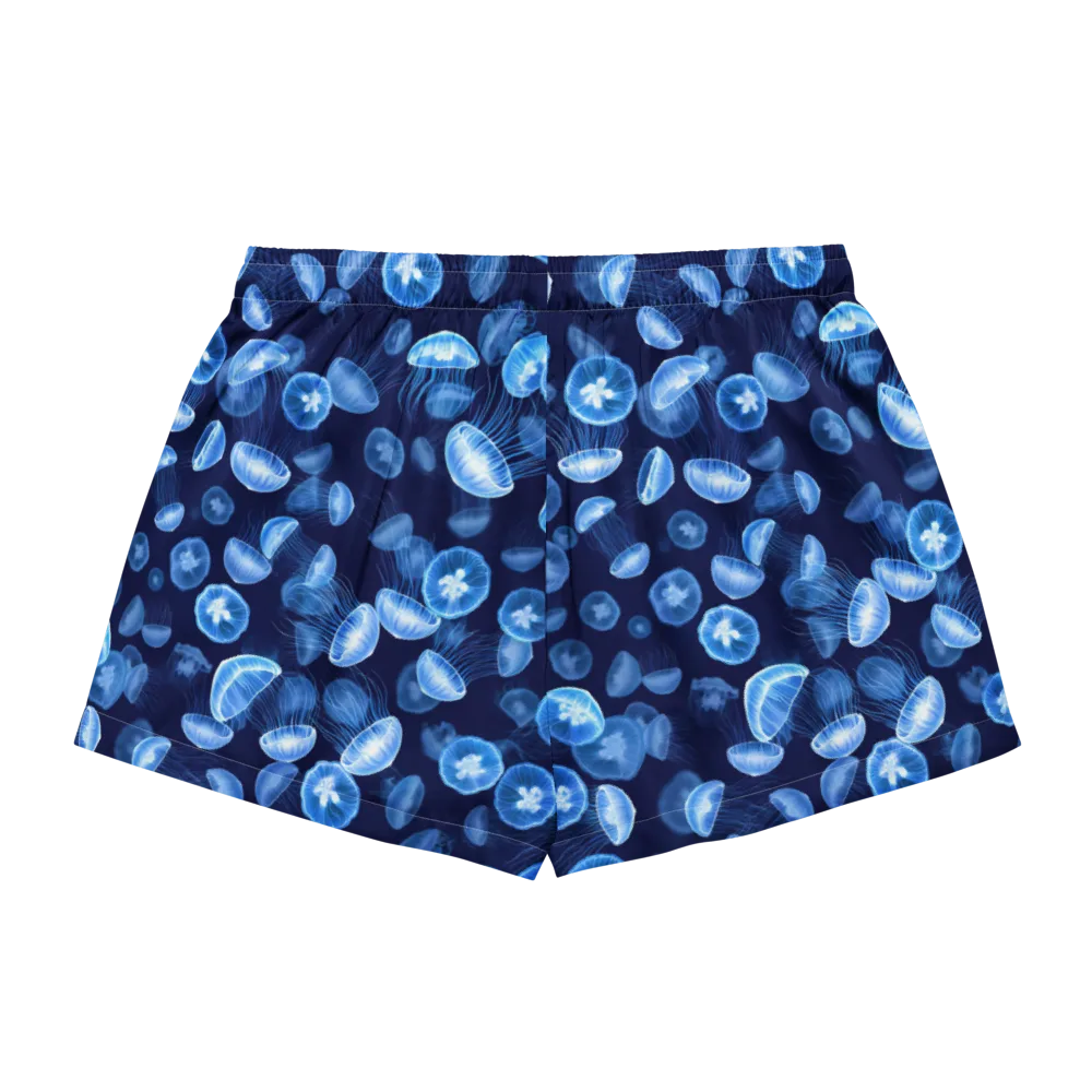 Moonlit Medusae on Women's Pajama Shorts — Back