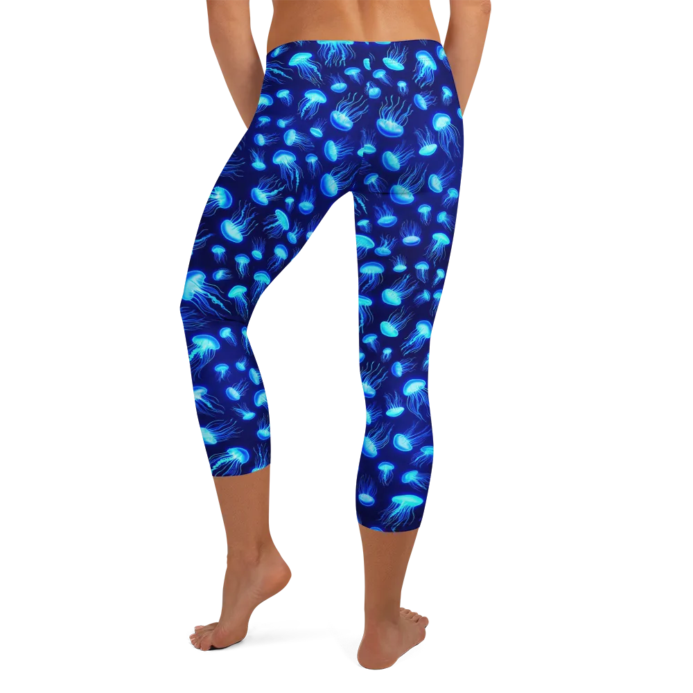 Electric Drift on Capri Leggings — Back