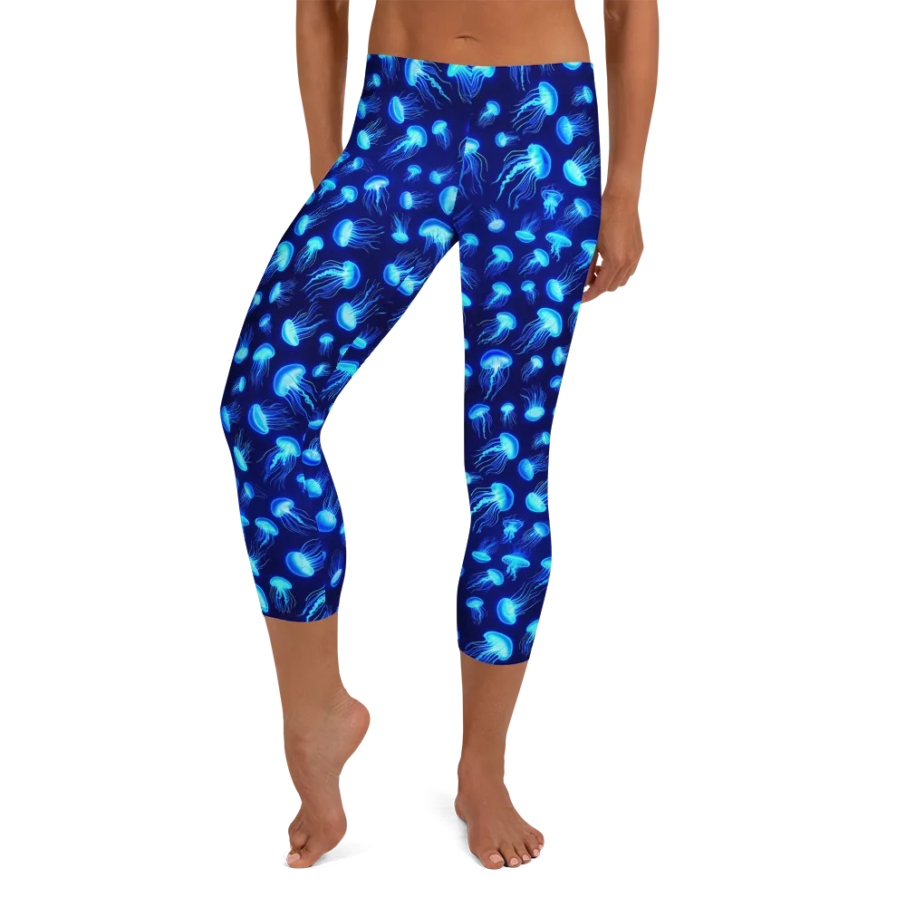 Electric Drift on Capri Leggings — Front