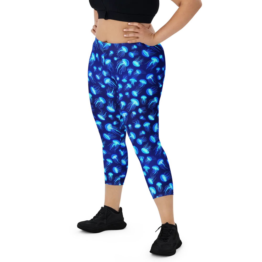 Electric Drift on Capri Leggings — Front
