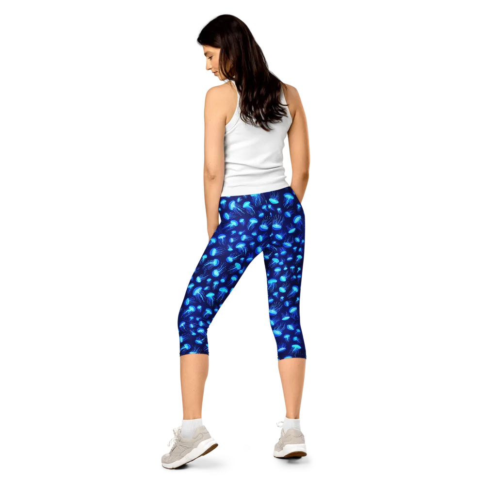 Electric Drift on Capri Leggings — Back