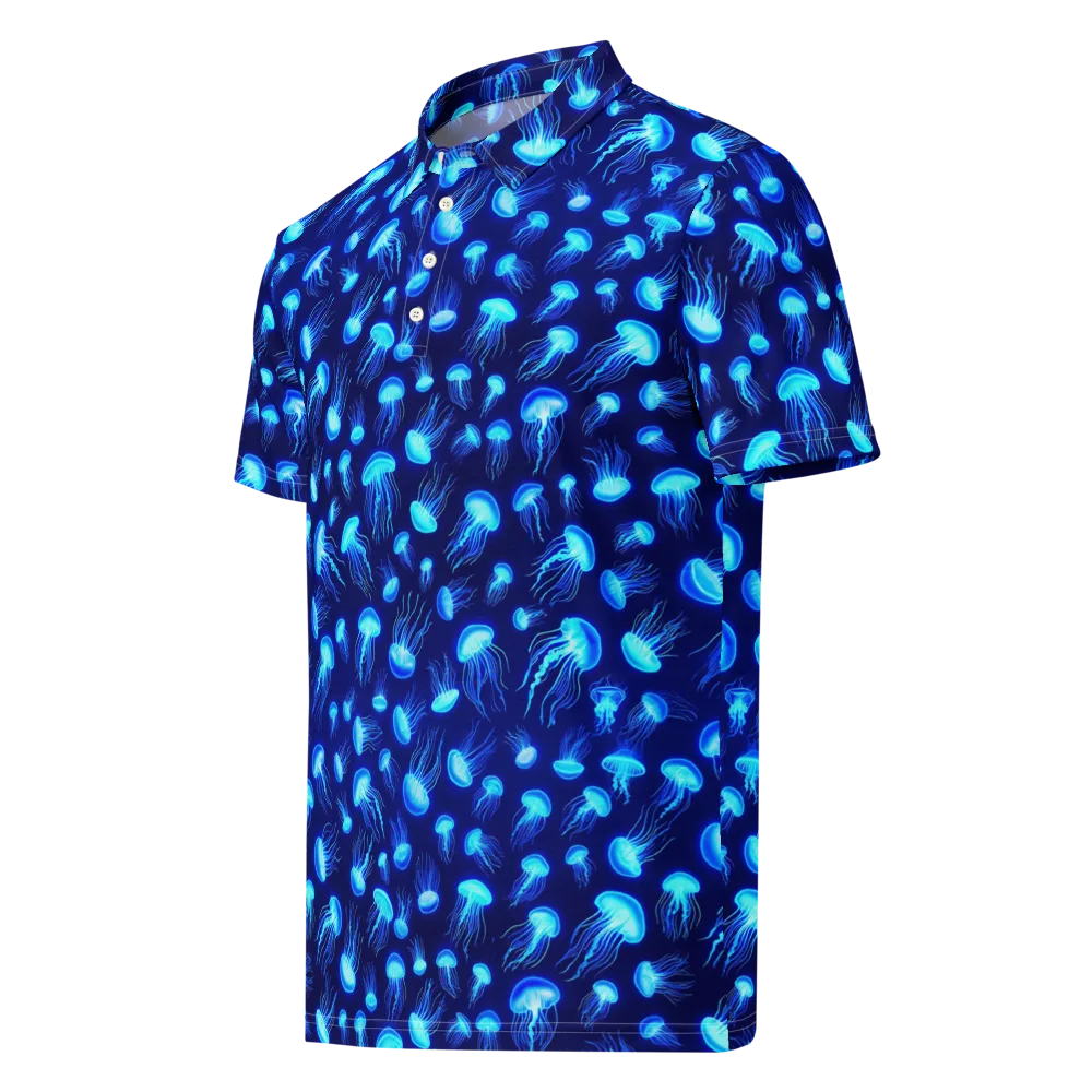 Electric Drift on Men's Slim Fit Polo Shirt — Left Front