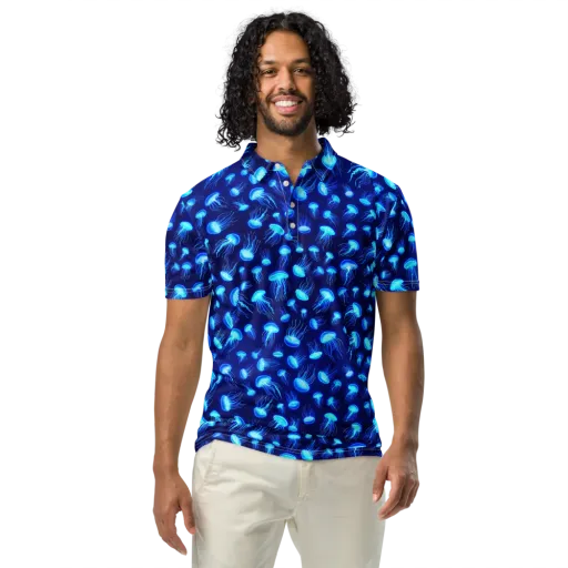 Electric Drift on a Men's Slim Fit Polo Shirt