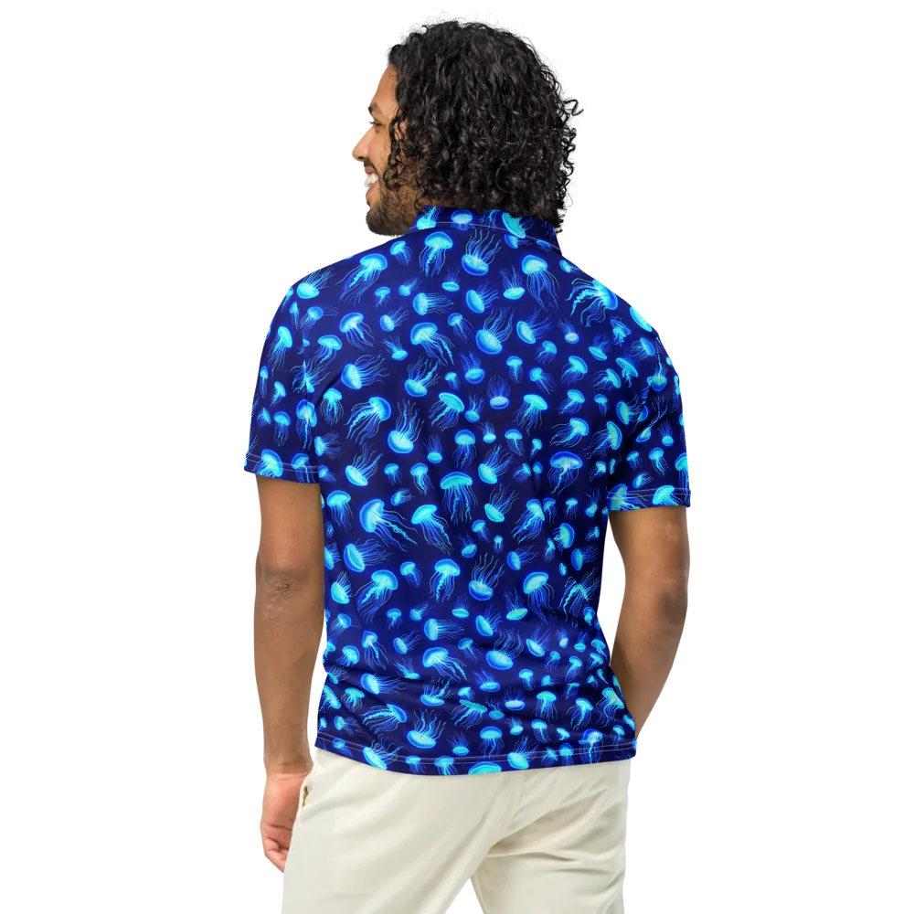 Electric Drift on Men's Slim Fit Polo Shirt — Back