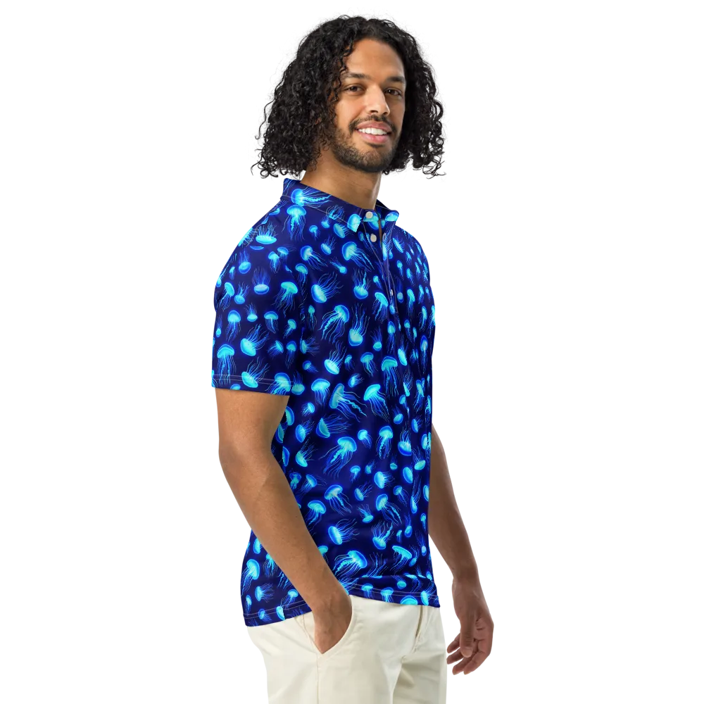 Electric Drift on Men's Slim Fit Polo Shirt — Right Front