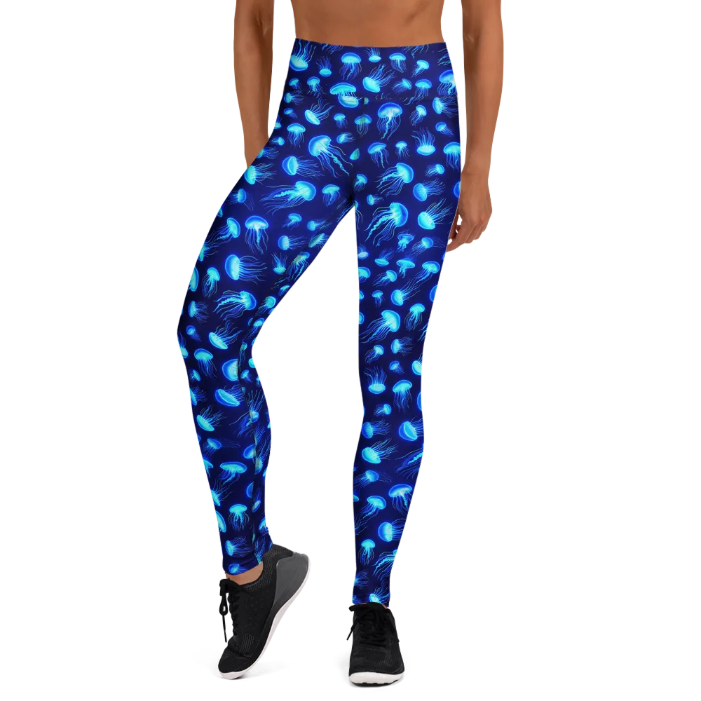 Electric Drift on Yoga Leggings — Front