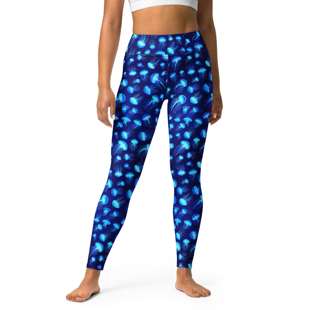 Electric Drift on Yoga Leggings — Front
