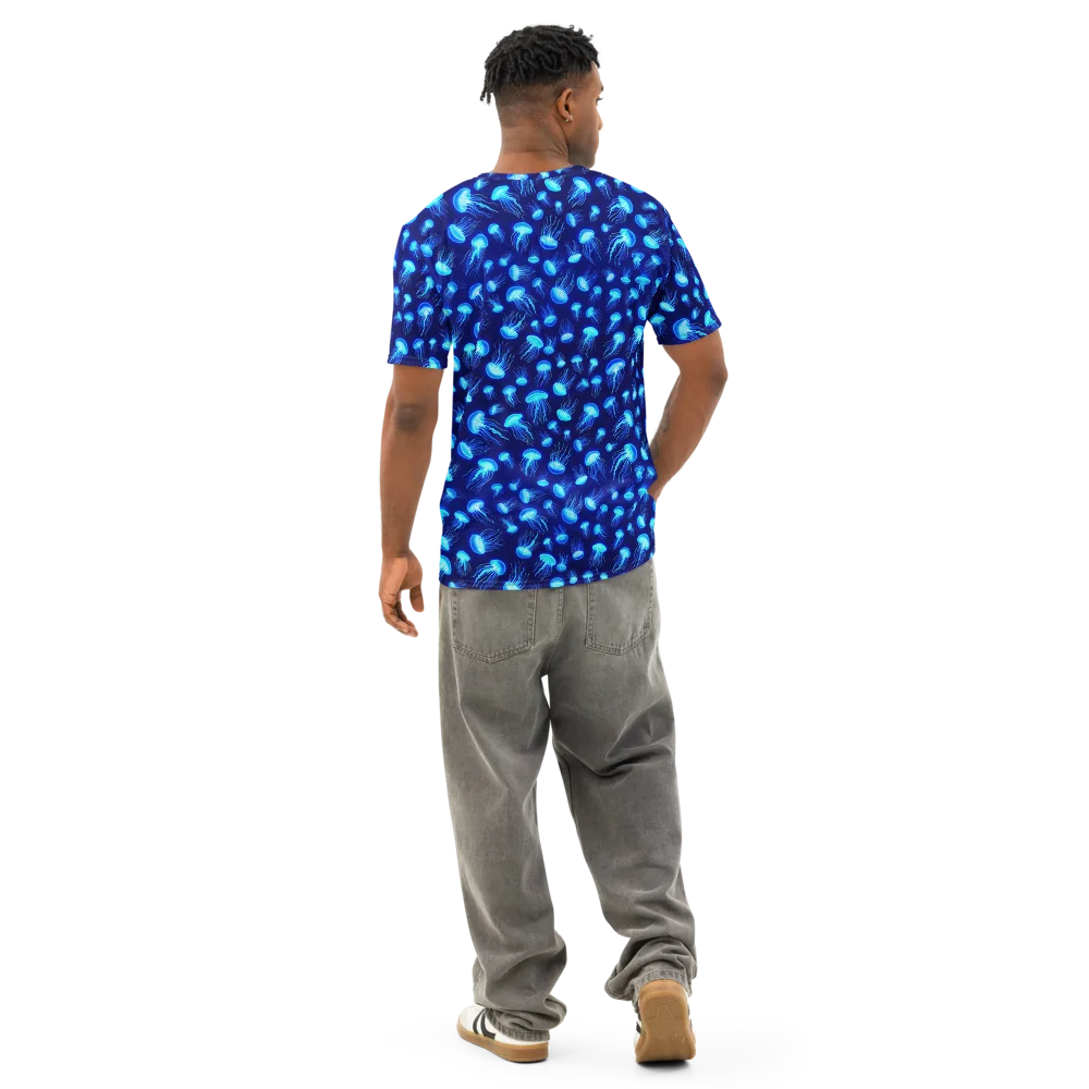 Electric Drift on Men's Cotton Crew Neck T-Shirt — Back