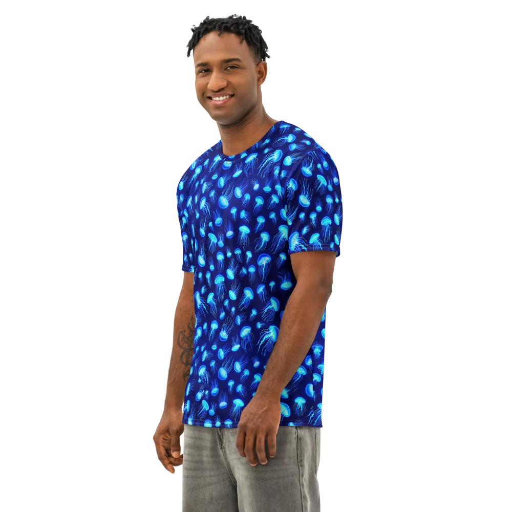 Electric Drift on Men's Cotton Crew Neck T-Shirt — Left Front