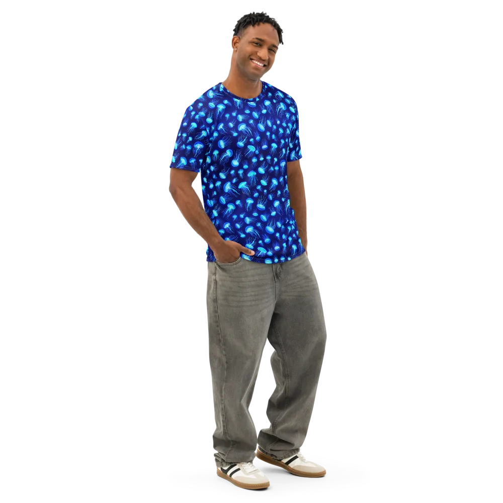 Electric Drift on Men's Cotton Crew Neck T-Shirt — Right Front