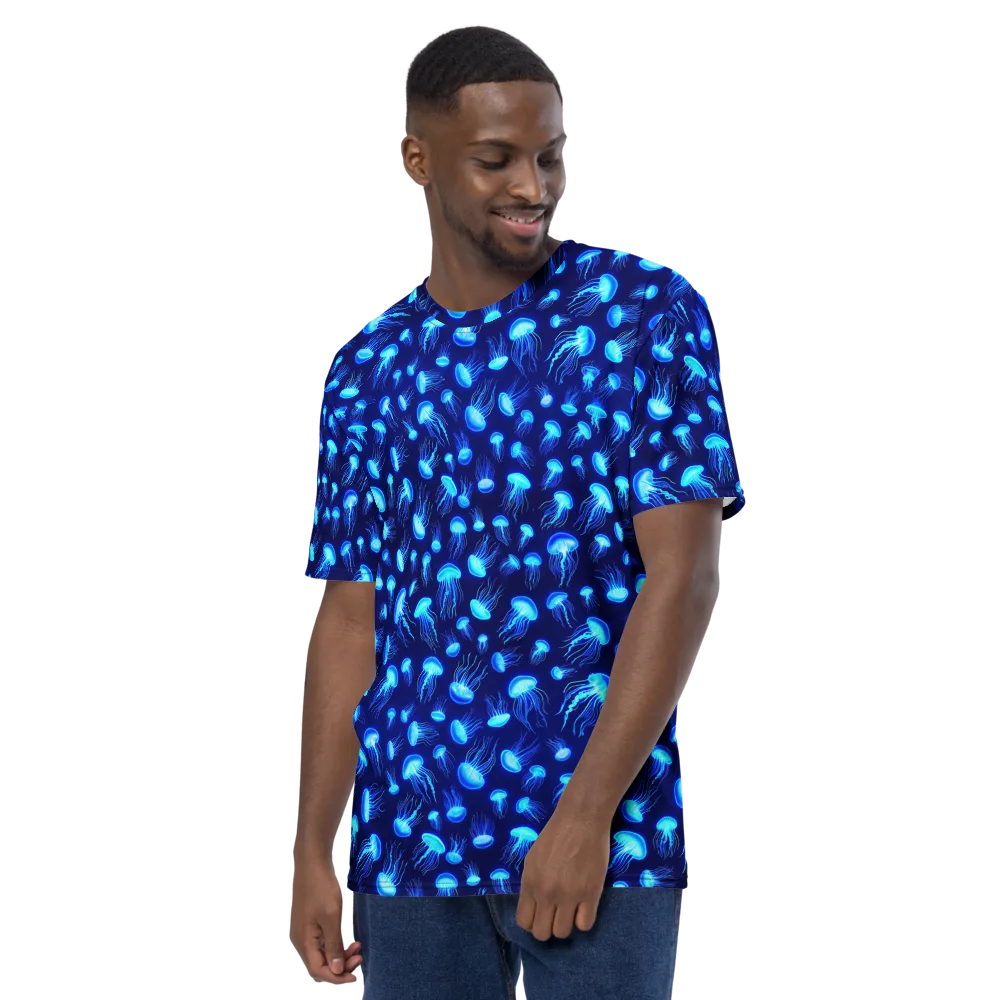 Electric Drift on Men's Crew Neck T-Shirt — Left