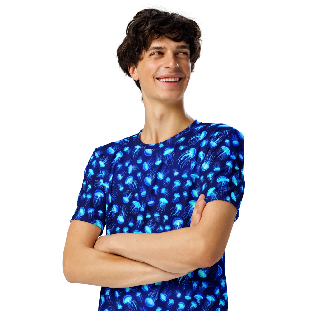 Electric Drift on Men's Crew Neck T-Shirt — Left Front