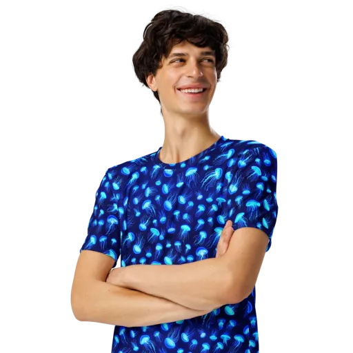Electric Drift on a Men's Crew Neck T-Shirt