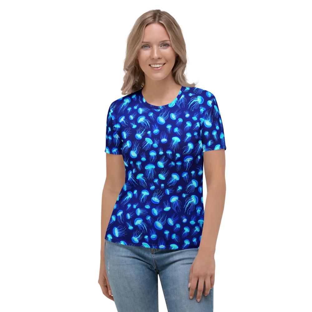 Electric Drift on Women's Crew Neck T-Shirt — Front