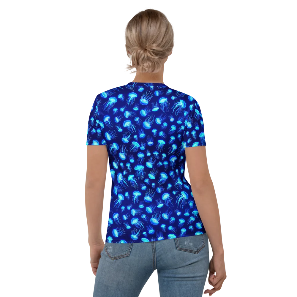 Electric Drift on Women's Crew Neck T-Shirt — Back