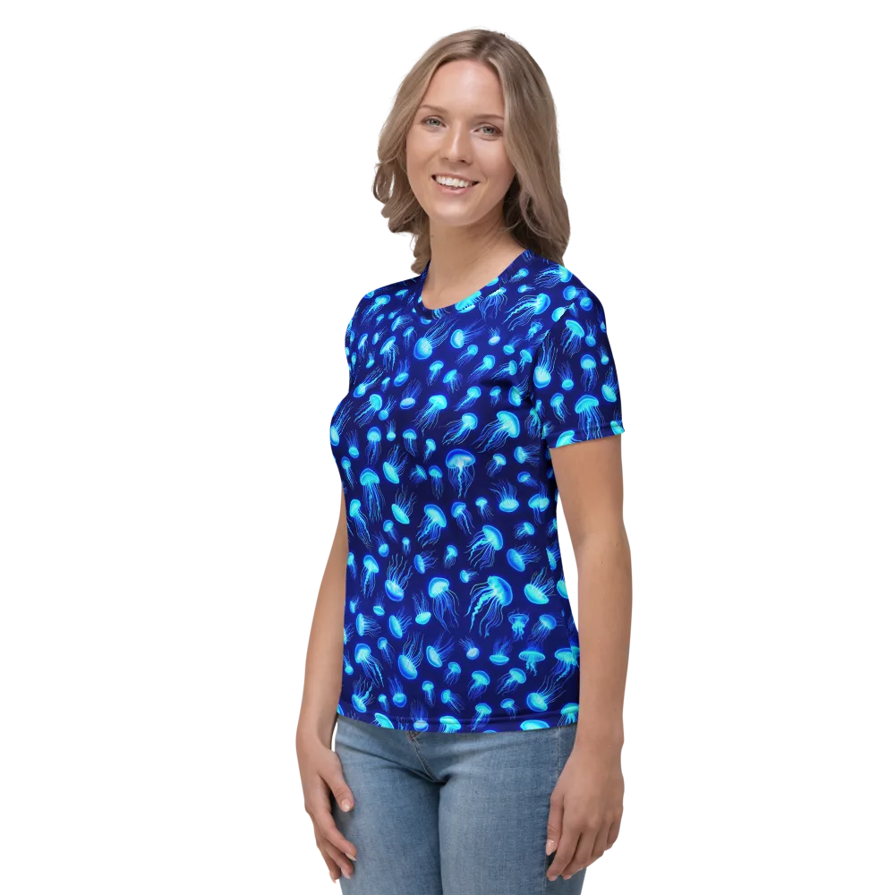 Electric Drift on Women's Crew Neck T-Shirt — Left