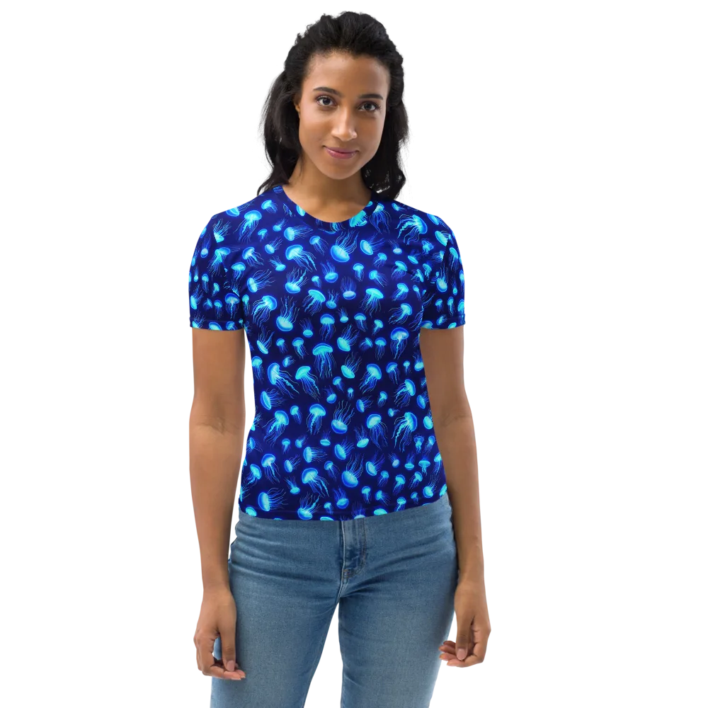 Electric Drift on Women's Crew Neck T-Shirt — Front