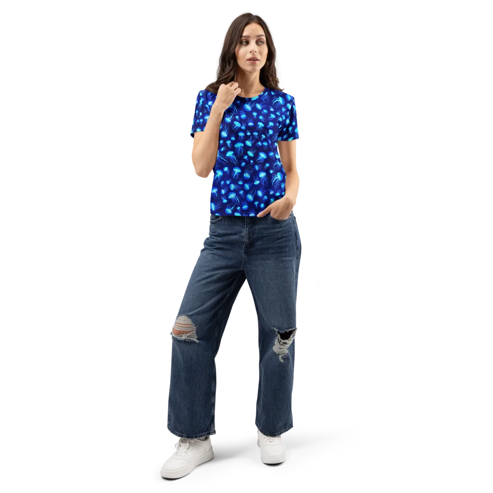 Electric Drift on Women's Crew Neck T-Shirt — Front