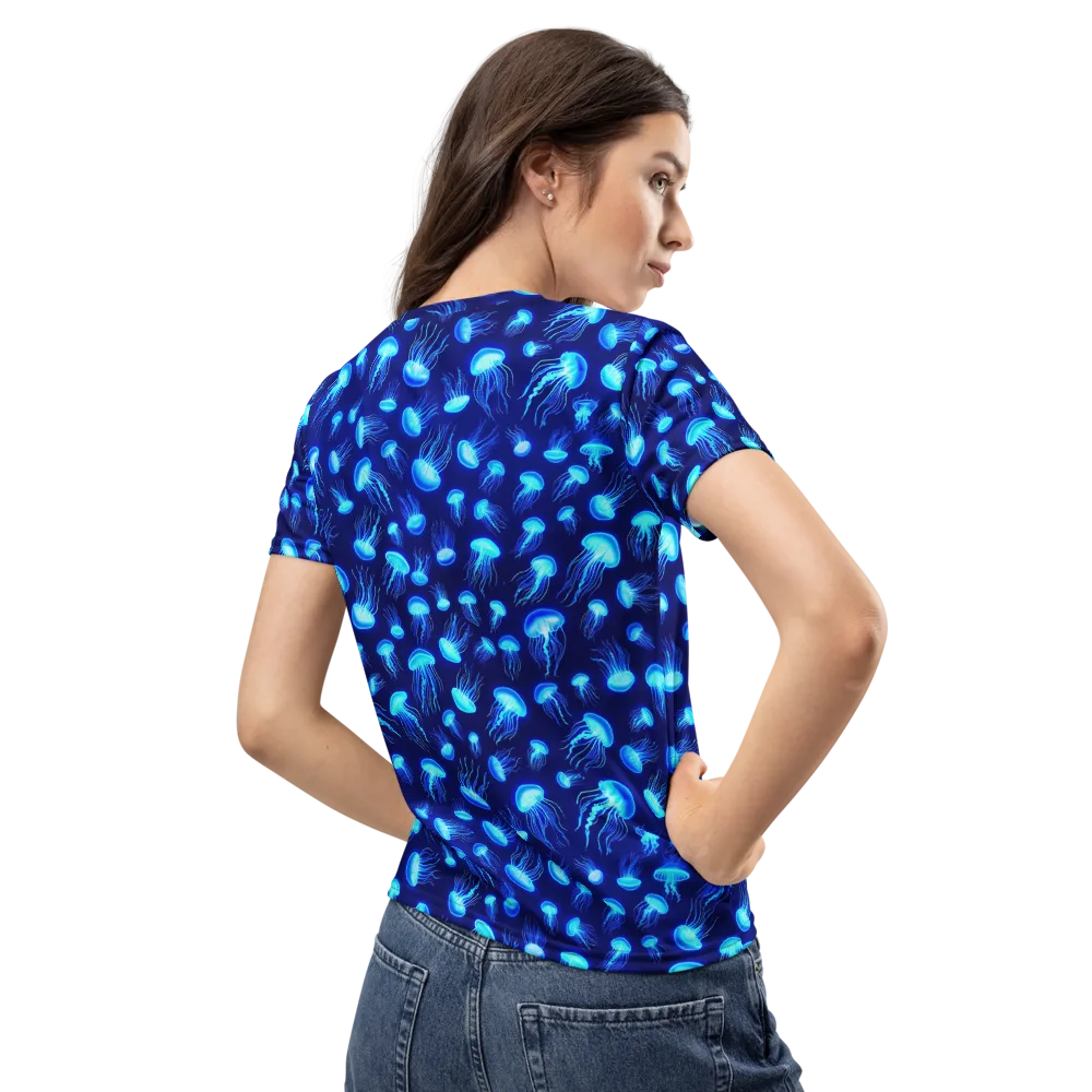 Electric Drift on Women's Crew Neck T-Shirt — Back