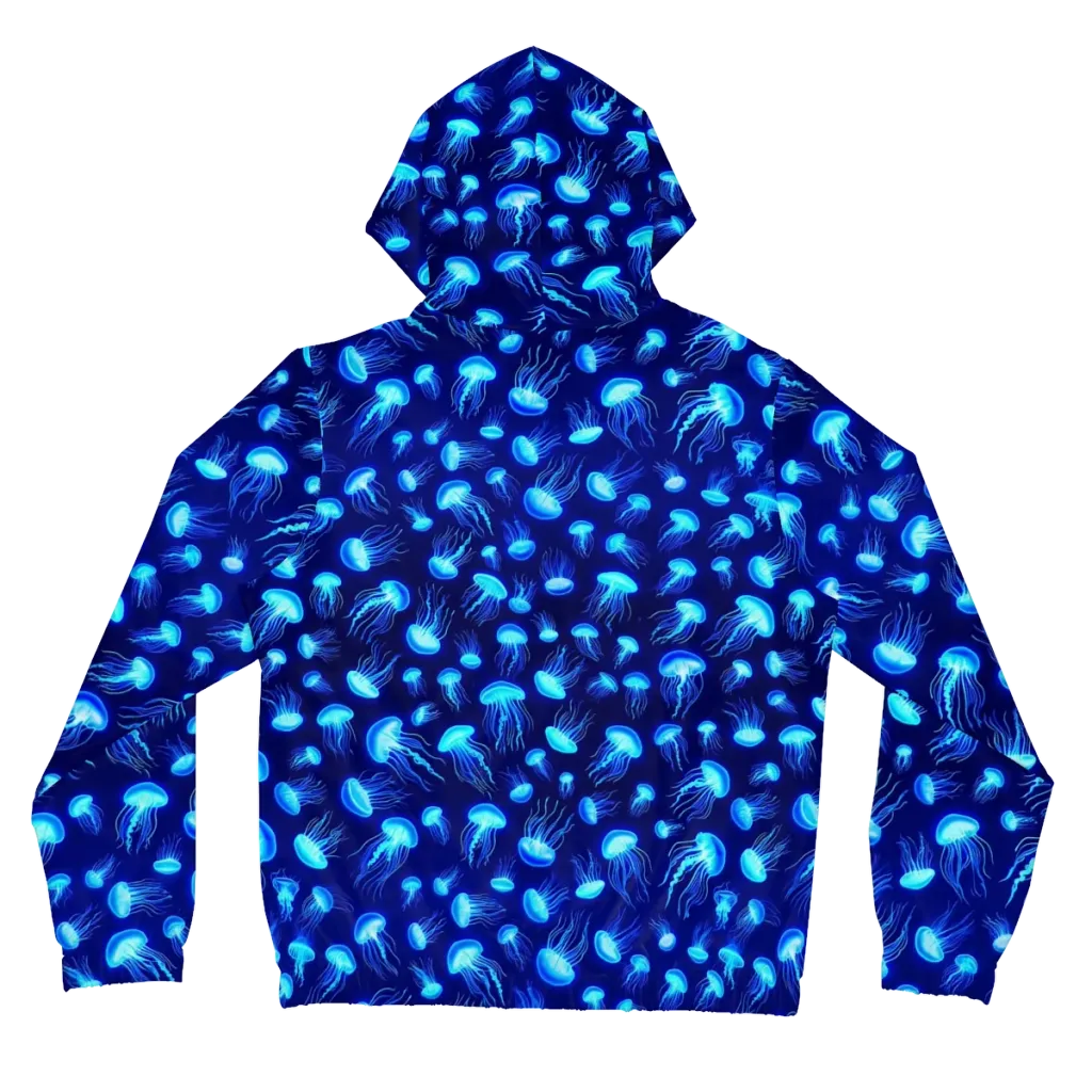Electric Drift on Women's Full-Zip Hoodie — Back