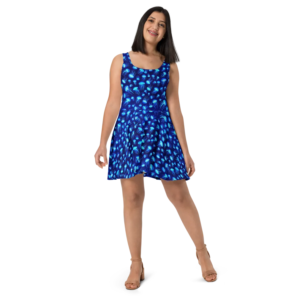 Electric Drift on Skater Dress — Front