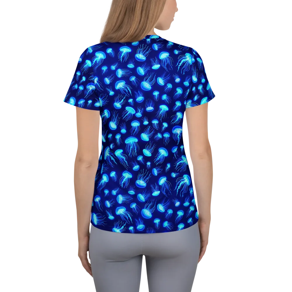Electric Drift on Women's Athletic T-Shirt — Back