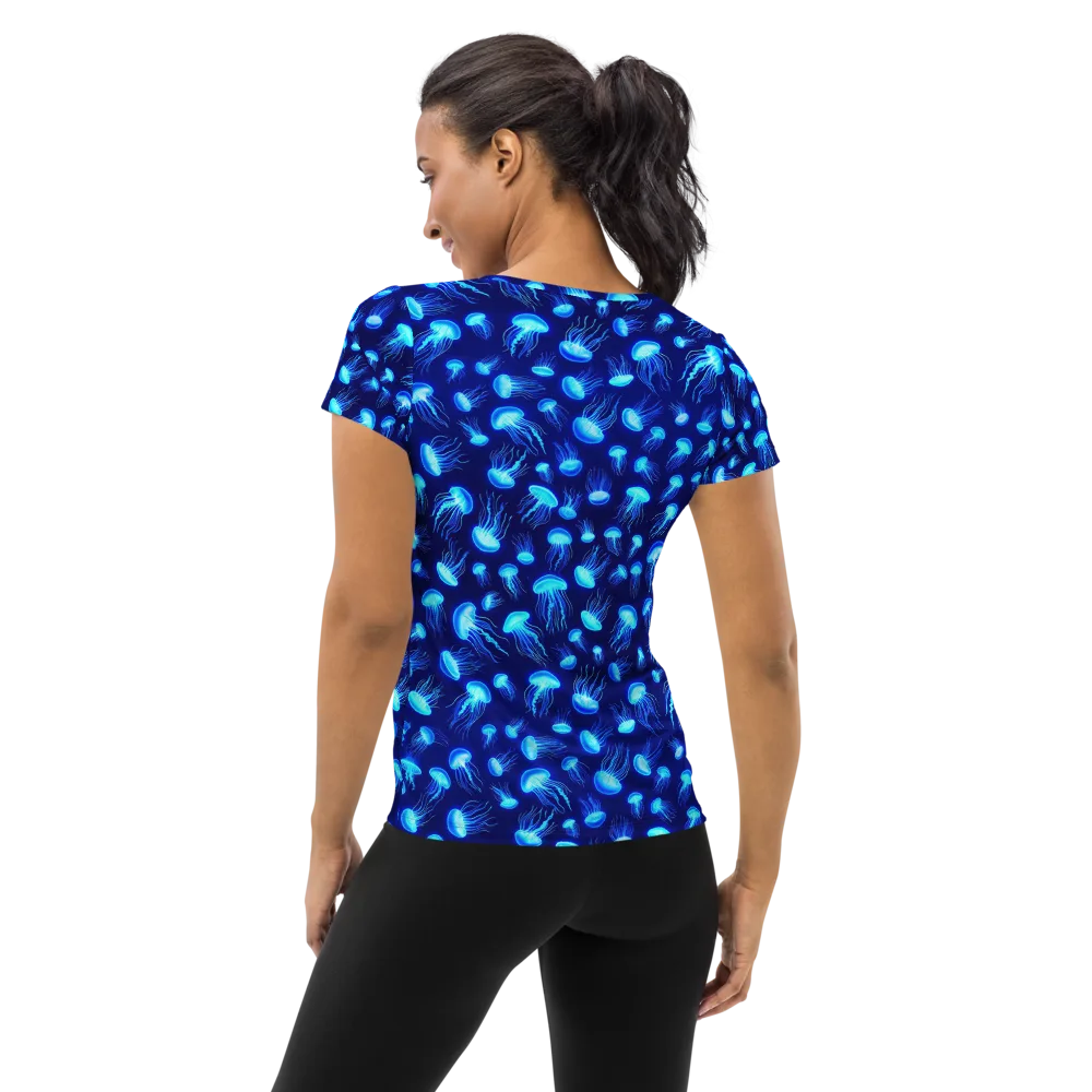 Electric Drift on Women's Athletic T-Shirt — Back