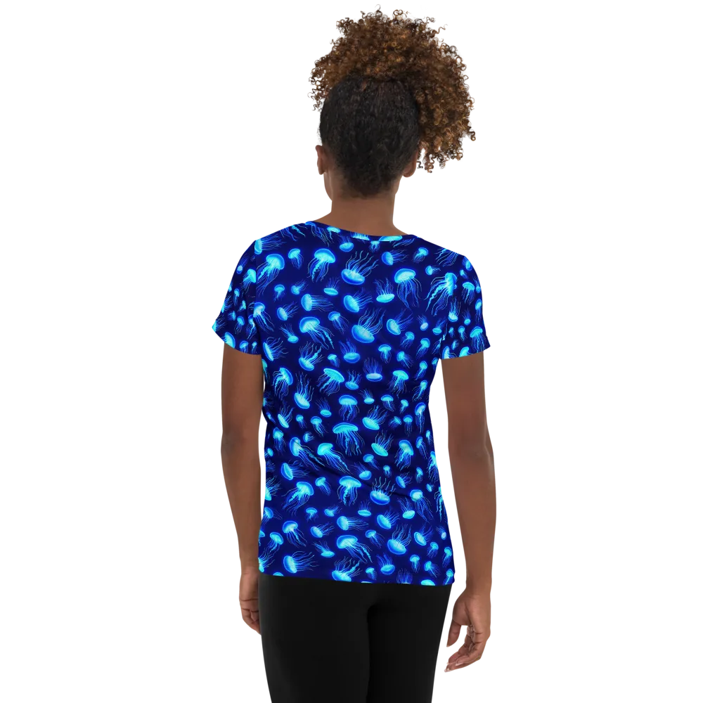 Electric Drift on Women's Athletic T-Shirt — Back