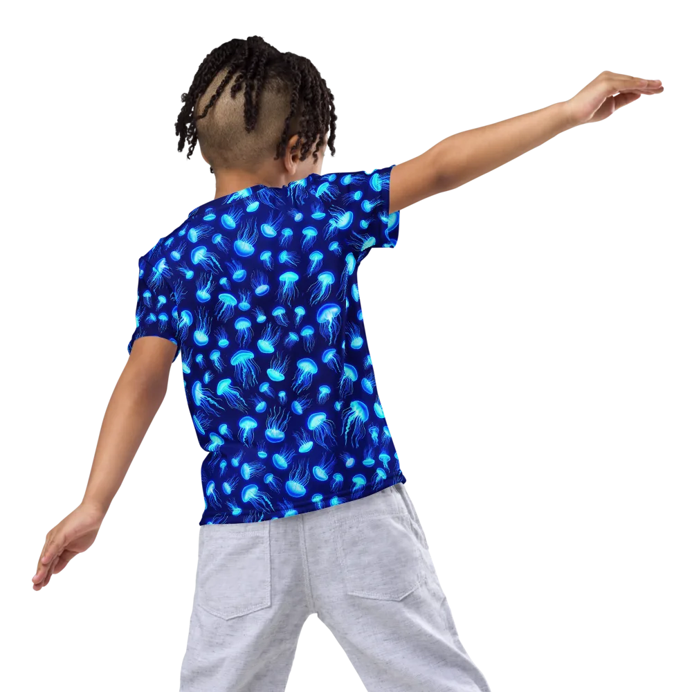 Electric Drift on Kids Crew Neck T-Shirt — Back